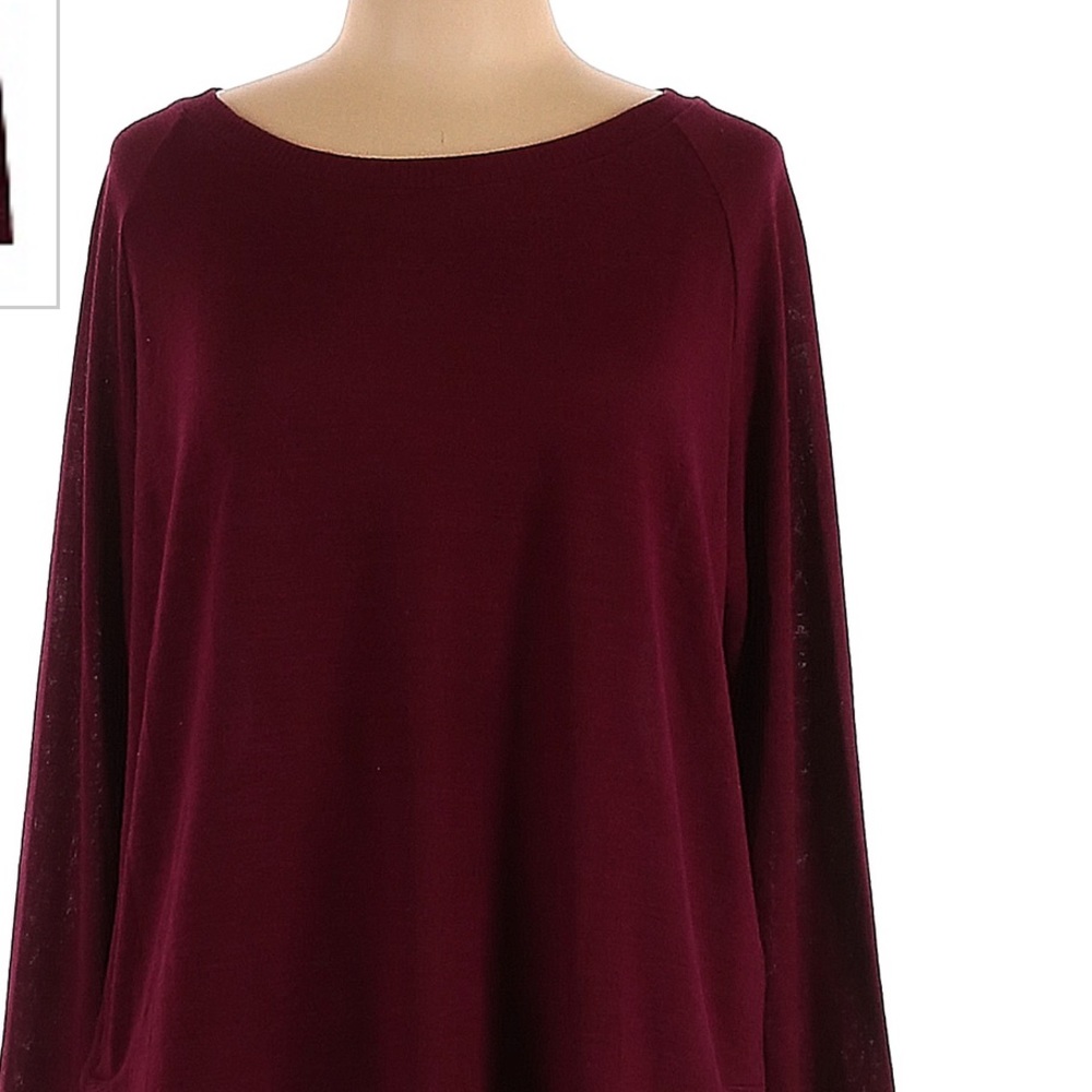 GAP Oversized Burgundy Crew Neck Oversized Sweater Size XS